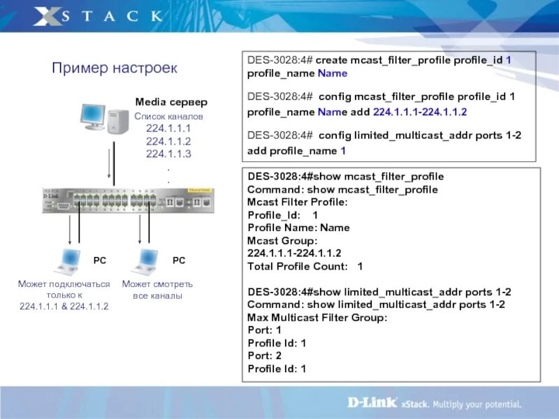Настройка multicast