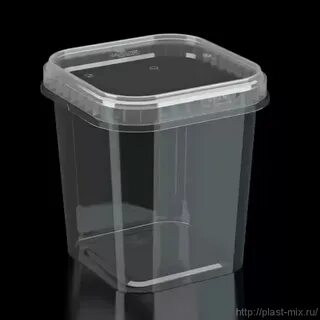 Пластиковые ведра квадратные с крышкой