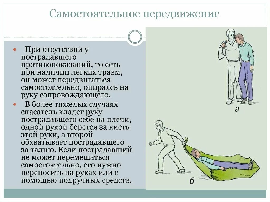 Самостоятельное перемещение пострадавшего. Самостоятельное передвижение. Самостоятельное передвижение пострадавшего. Способы извлечения и перемещения пострадавшего. Второе передвижение