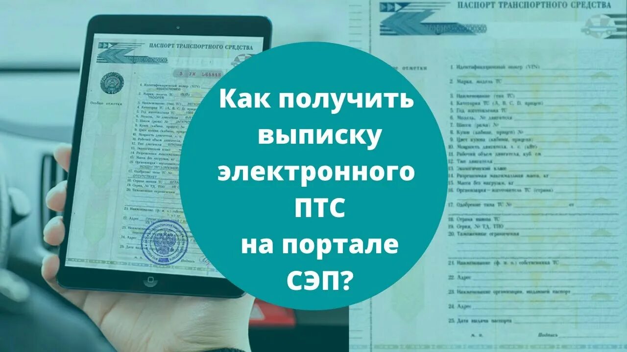 Выписка из электронного ПТС. Portal elpts ru птс