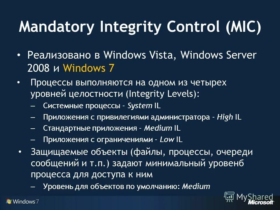 Integrity level astra