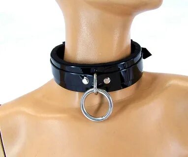 Classic locking lined pvc bondage collar etsy