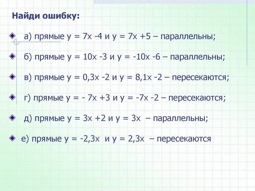 5х 7 3х 10. Каково взаимное отношение графиков функций.