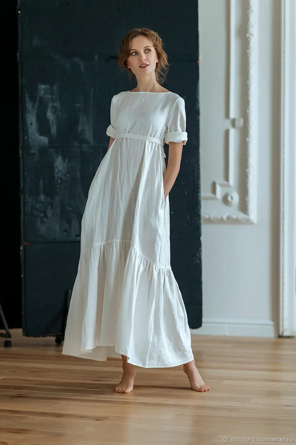 Платье лен белый. Белое романтичное платье. Белое льняное платье. Романтическое платье из льна. Льняное свадебное платье.