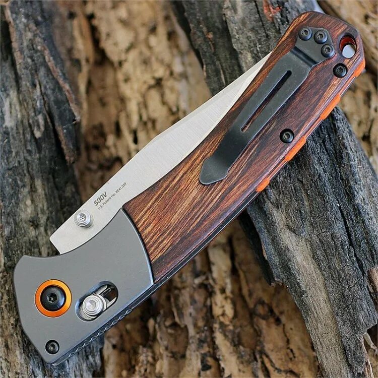 Недорогой складной нож купить. Нож Benchmade 15080-2 Crooked River. Нож Benchmade Crooked River. Benchmade Crooked River s90v. Нож складной Benchmade Hunt Series Crooked River Wood 15080-.