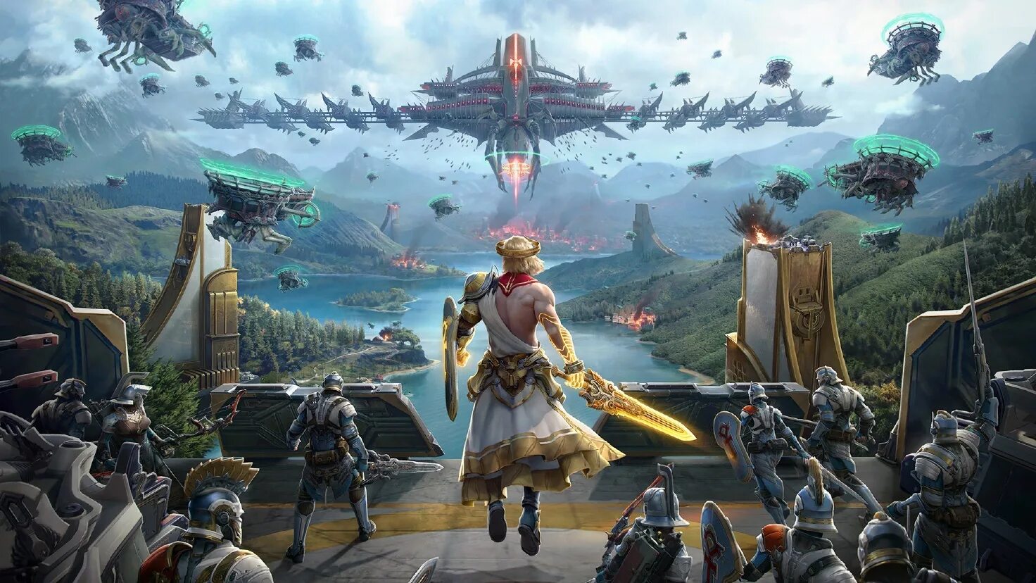 Sky forge. Скайфордж 2022. Скайфордж Бог Флавий. Skyforge ps4. Skyforge горгониды.