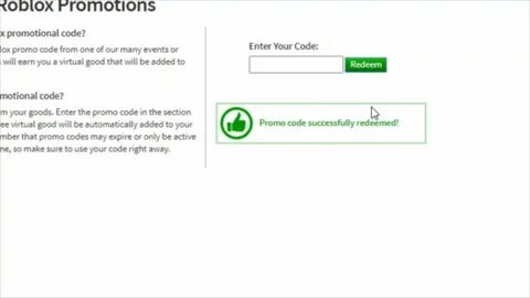 Roblox redeem code