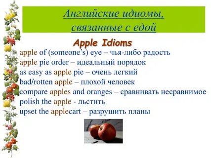 Слова связанные с пищей