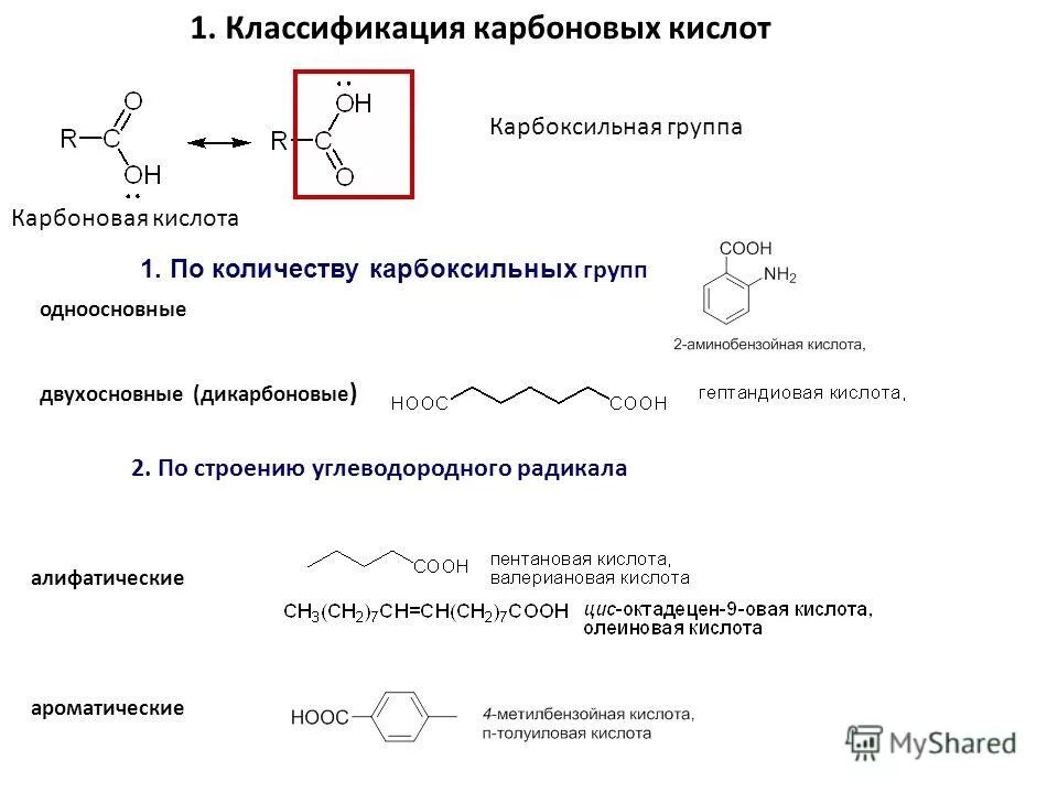 Карбоксильную группу имеют