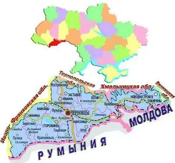 Черновицкая область на карте