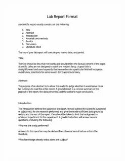 Writing A Biology Lab Report - Dissertation Conclusion Inside Biology Lab R...