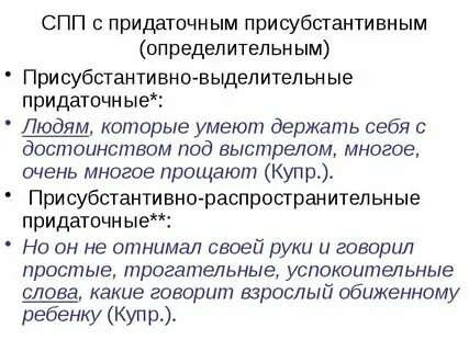 Придаточное определительное какое