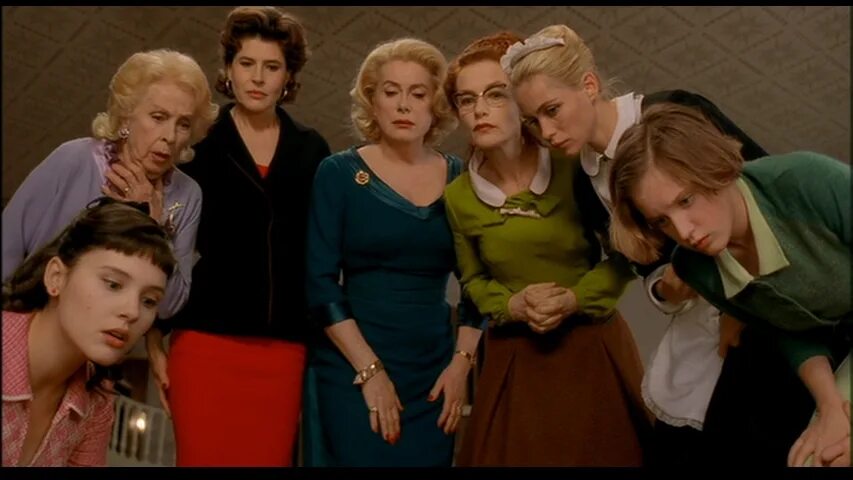 Франсуа озон 8 женщин. Изабель юппер 8 женщин огюстина. Эммануэль беар 8 женщин. Франсуа озон 8 женщин. 8 любящих женщин спектакль малый театр.