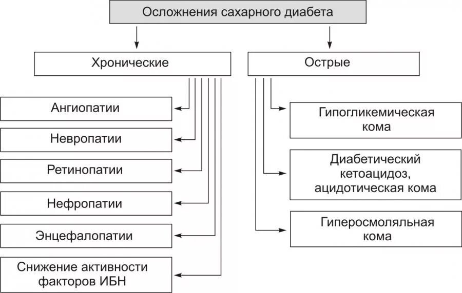 Острые осложнения сахарного диабета 2 типа. Перечислите хронические осложнения сахарного диабета. Острые и хронические осложнения СД. Ранние и поздние осложнения сахарного диабета. Хронические осложнения сахарного