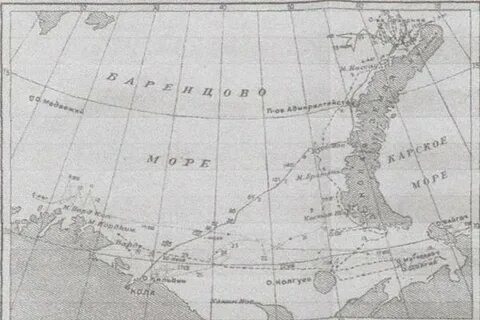 Нанесите на карту маршрут плавания