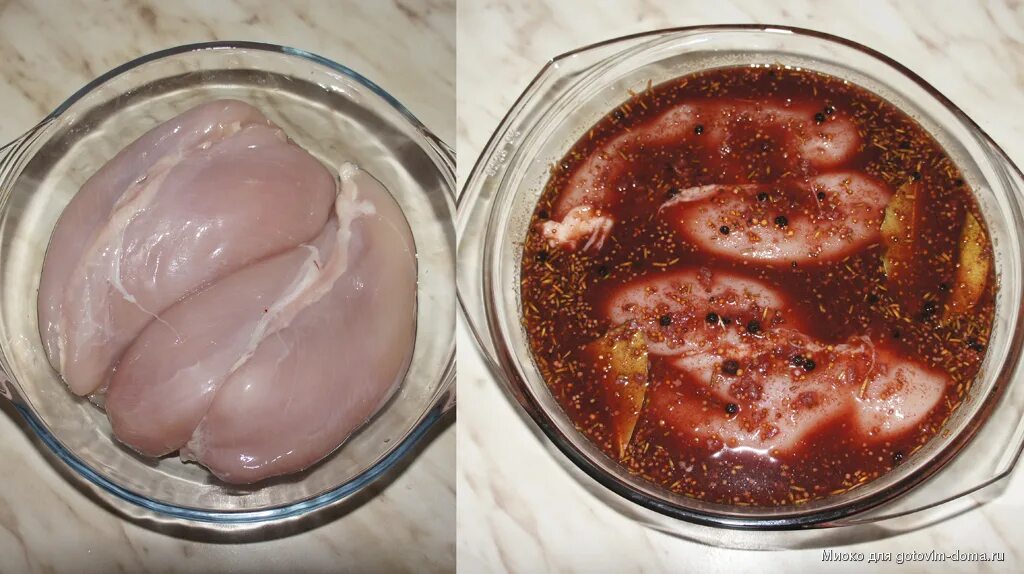 Как замариновать грудку курицы