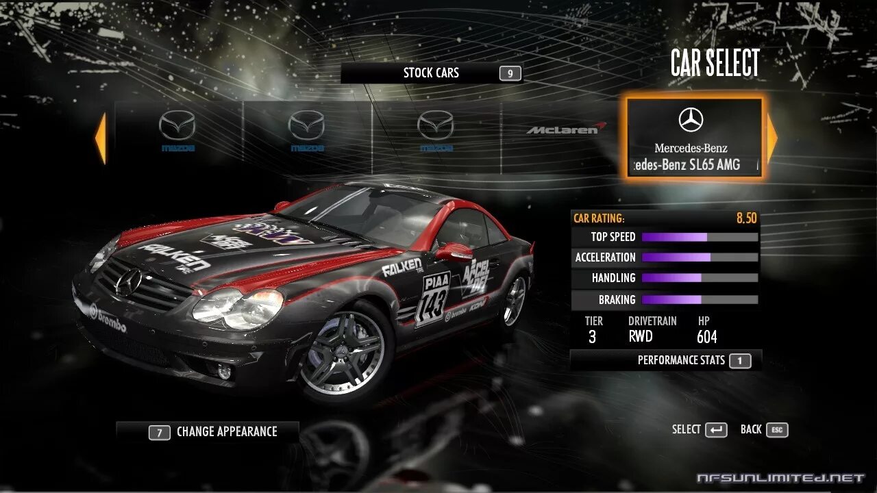 Брейк тест в nfs. NFS PROSTREET Mercedes-Benz SL 65 AMG.. Mercedes-Benz sl65 AMG NFS Carbon. NFS Shift винилы. PSP need for Speed Shift автомобили.