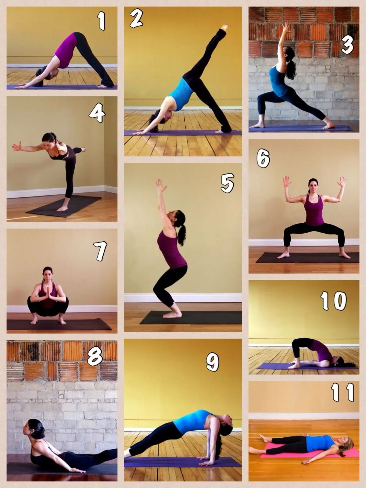 Базовые асаны йоги для начинающих. Йога в упражнениях. Комплекс йоги асаны стоя. Йога комплекс для начинающих. Простые упражнения для начинающих.