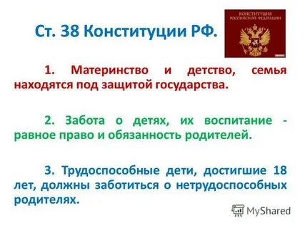 Конституция защита материнства