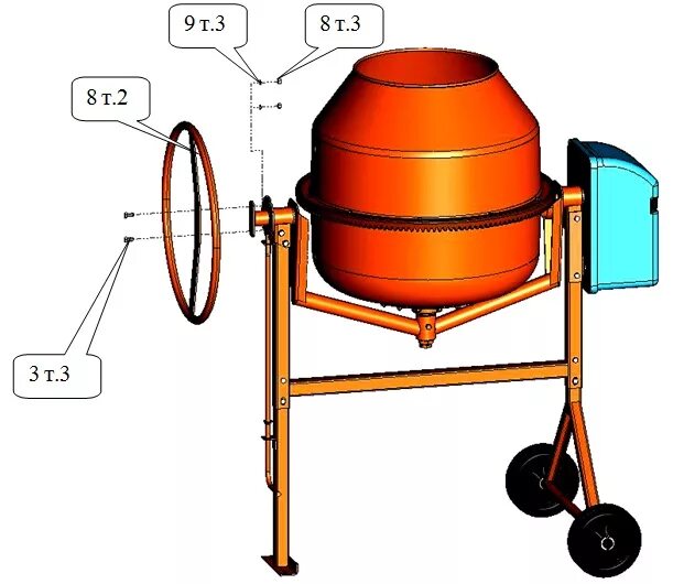 Как собрать бетономешалку