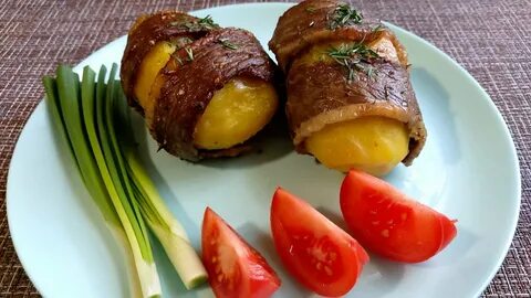 Картошка с беконом в фольге