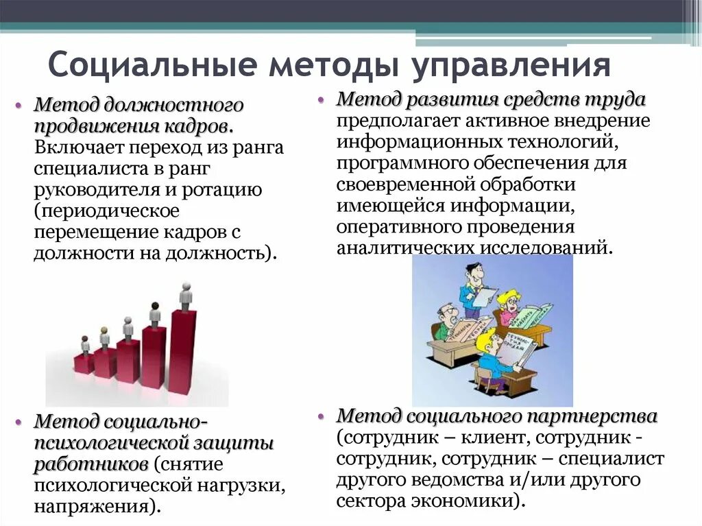 Методы социального управления примеры