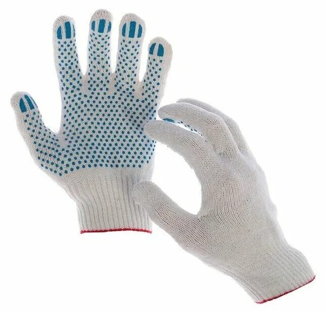 «березка» с пвх. перчатка х/б 10кл пвх alg белая 10шт (пар). перчатка х/б 5 нит (бел. перчатки х/б с пвх (точка) 10 класс 5 нитей. -10шт.