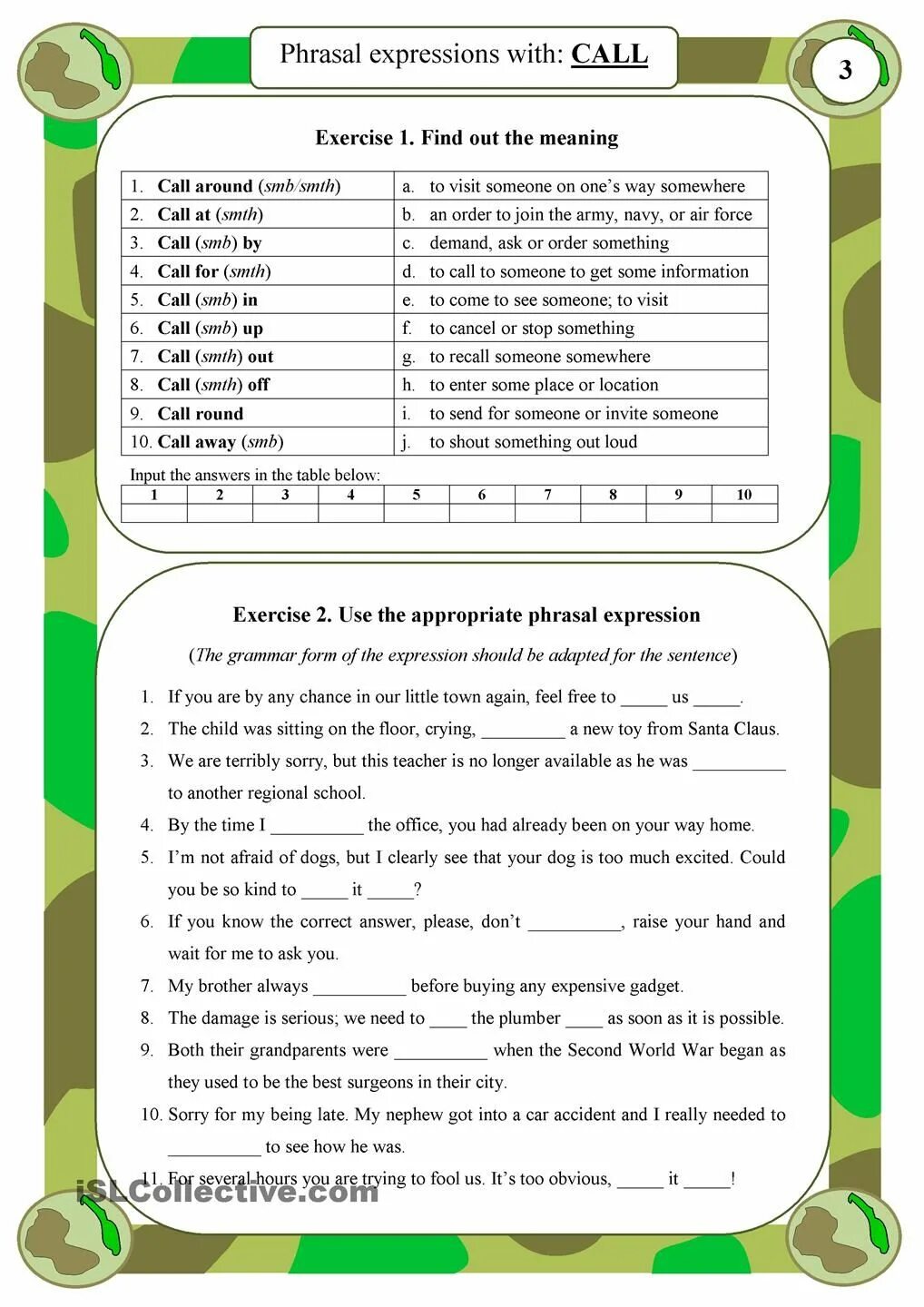 Phrasal expressions. Фразовый глагол call. to be expressions в английском языке. фразовый глагол call упражнения. phrasal verbs worksheets.