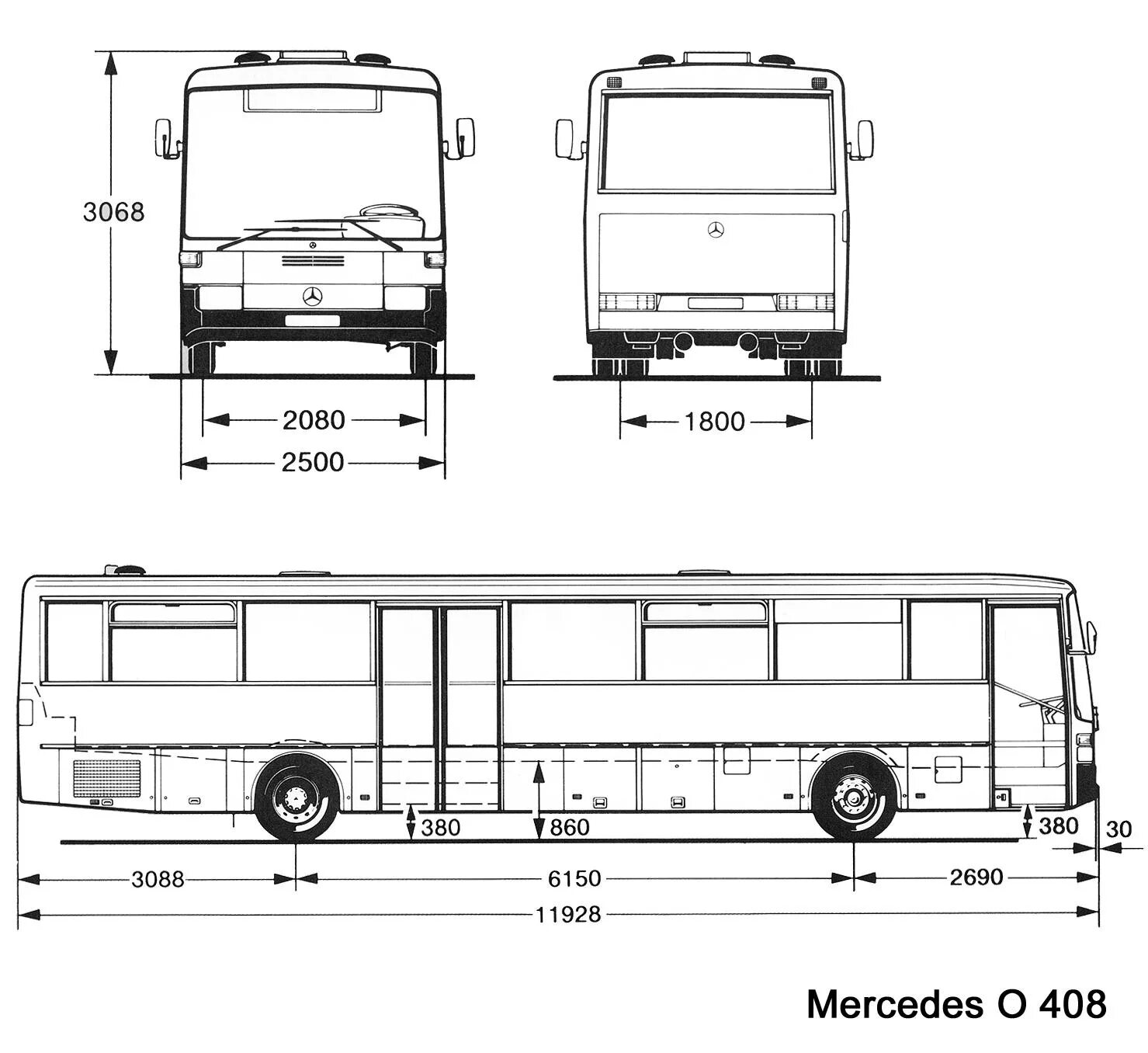 Какая длина автобуса. Mercedes Benz 0350 габариты. Mercedes Benz o408. Габариты автобуса Мерседес о-303. Мерседес 350 автобус габариты.