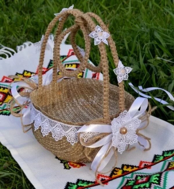 Корзинки из джута. Пасхальная корзина из джута. Пасхальная корзинка из джута. Украшение корзин из джута. Корзина из джута.