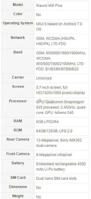 Смартфон xiaomi 6 характеристики. Ксиаоми ми 6 характеристики. mi 6 32гб характеристики. xiaomi mi 6 характеристики. ми 6 про характеристики.