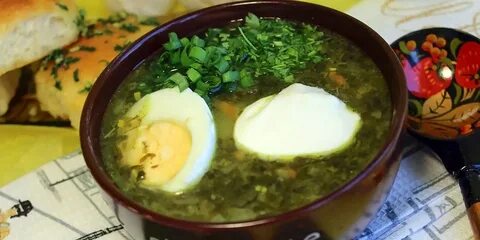 Щи зеленые с яйцом