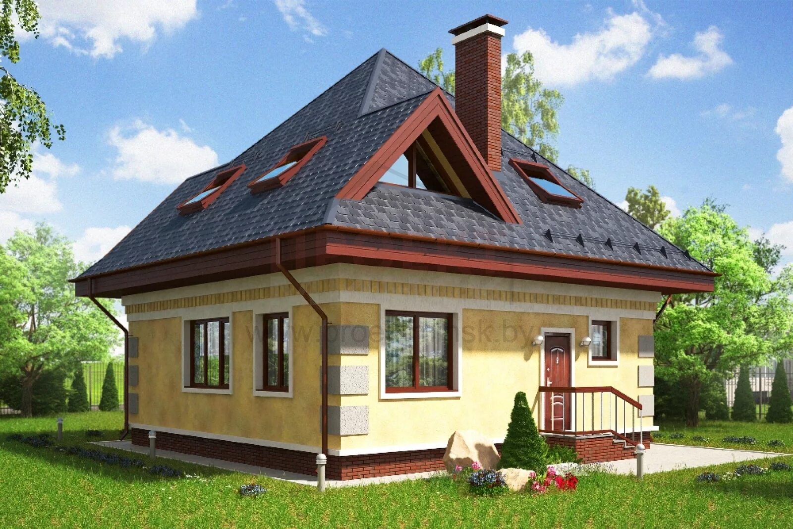 Дом с крышей на 4 стороны