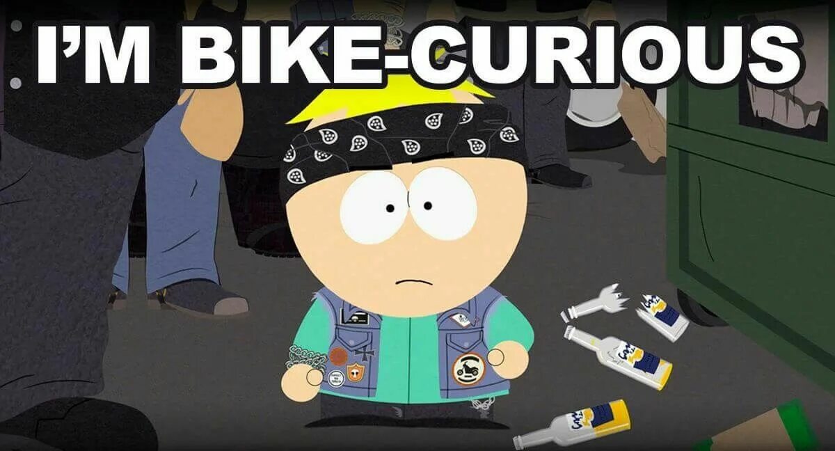 Bi curious. Баттерс байкер. South Park - the f Word. South Park Bikers. Джерри Южный парк.