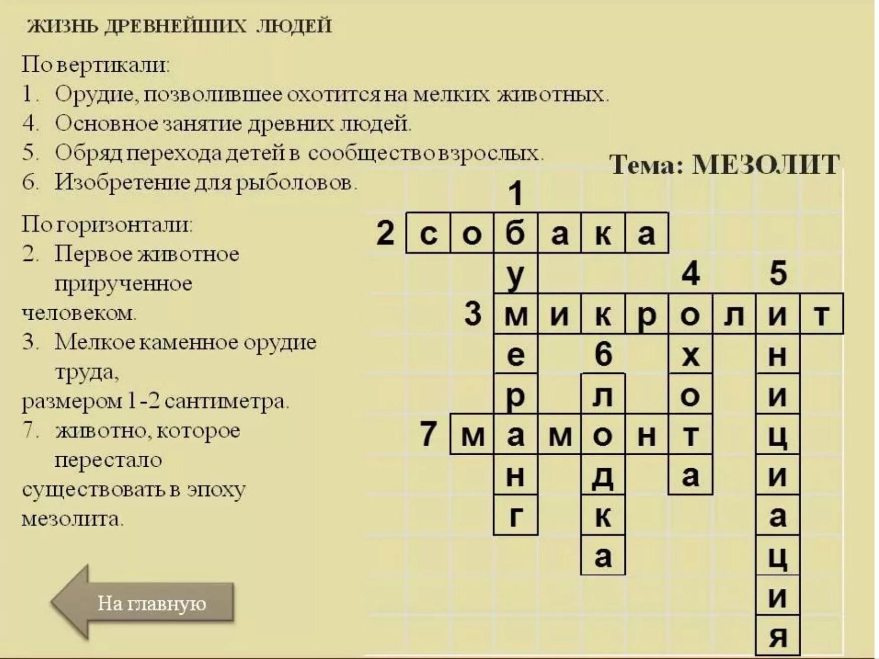 Кроссворд по истории. Кроссворд на тему древние люди. Кроссворд по истории 5 класс.