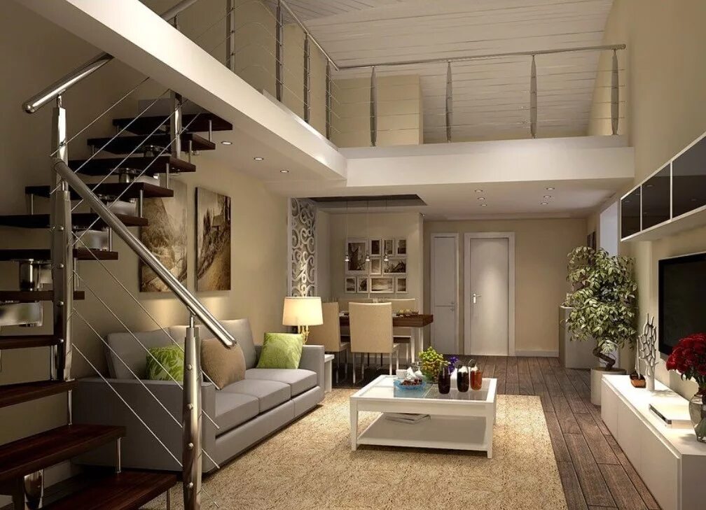 проект двухуровневой квартиры. обустройство двухэтажного. гостиная с лестницей. обустройство двухэтажного. интерьеры двухэтажных домов.