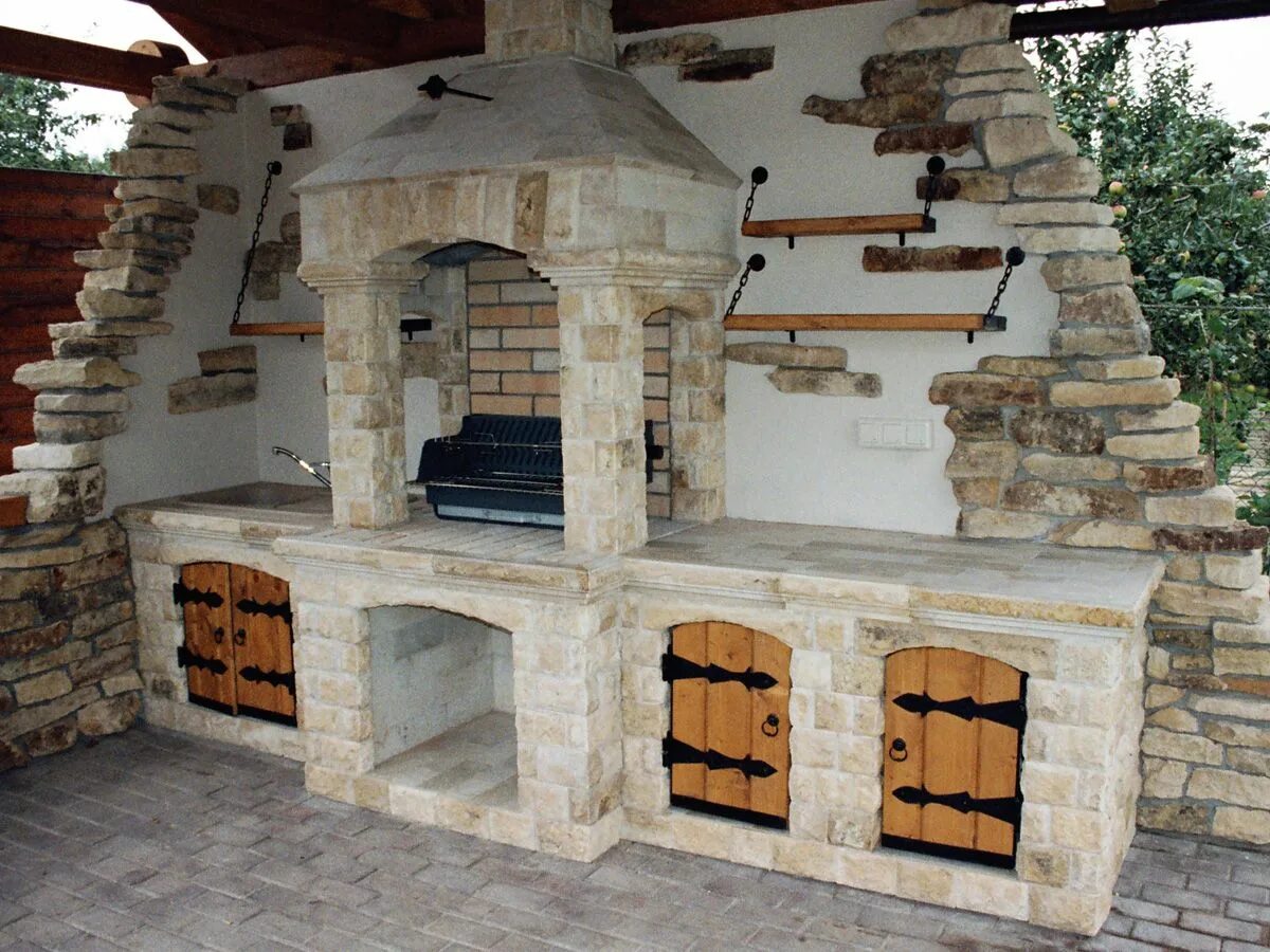 Однокласники Outdoor stone fireplaces, Outdoor kitchen design, Outdoor fireplace