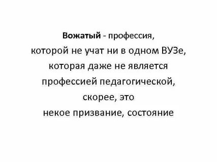 Вожатый это