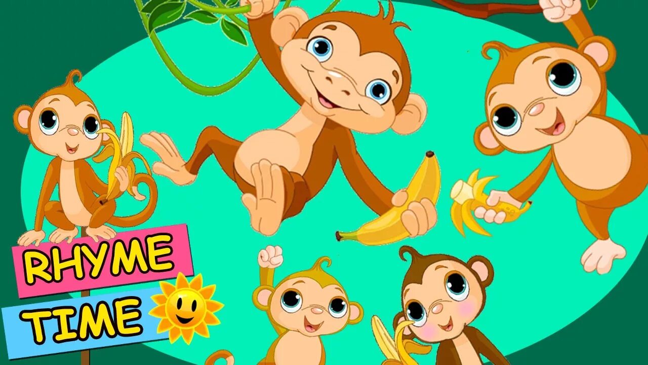 Включи видео little monkey. Kids rhymes five little monkeys. five little monkeys jumping on the bed nursery rhymes. five little monkeys nursery rhymes. 5 little monkeys jumping on the bed.