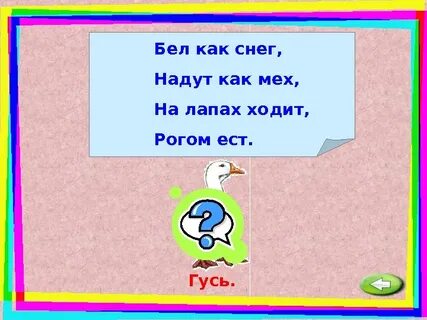 Загадка белый