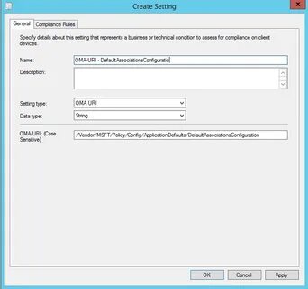 Setting type