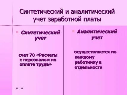Синтетический и аналитический учет активов