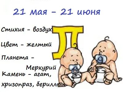 Близнецы дети зодиак