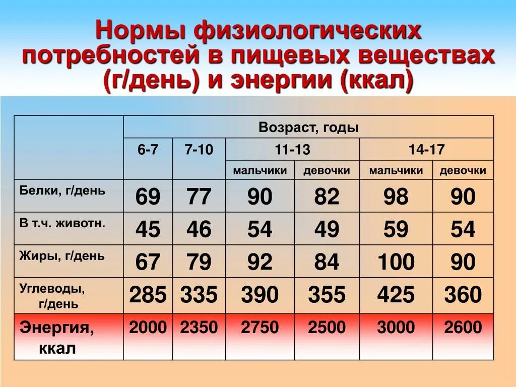 Рассчитай какую долю суточной физиологической нормы. Нормы физиологических потребностей в пищевых веществах. Физиологическая потребность в пищевых веществах и энергии. Нормы питания для различных возрастных групп. Нормы физиологических потребностей в энергии.