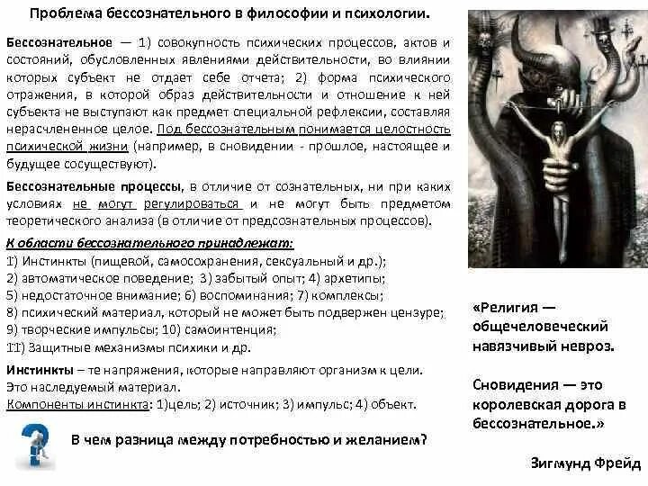 Проблема бессознательного. Проблема бессознательного