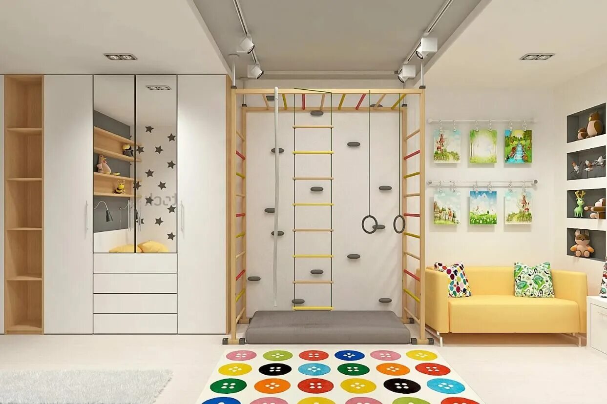 Шкаф в комнату мальчика. Встроенные шкафы в детской. Детская комната со спортивным уголком. Шкаф для детской комнаты. Дизайнерские шкафы для детской.