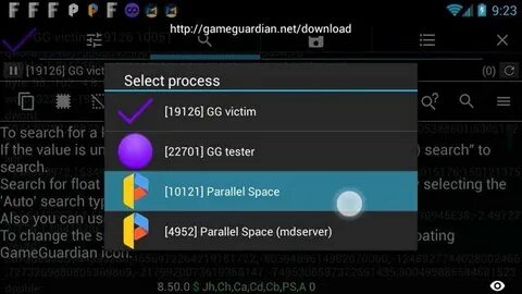 Game guardian parallel space