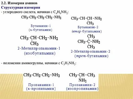 Изомеры пропиламина