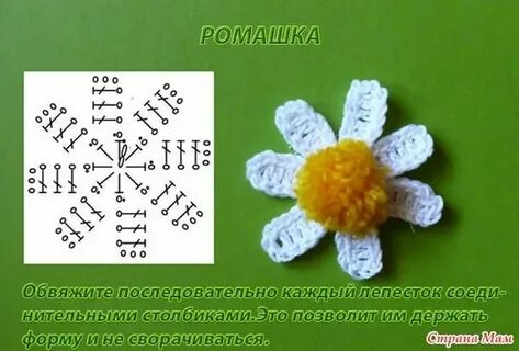 Ромашка крючком описание