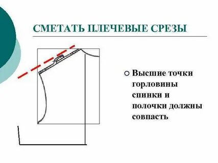 Обработка боковых и плечевых срезов